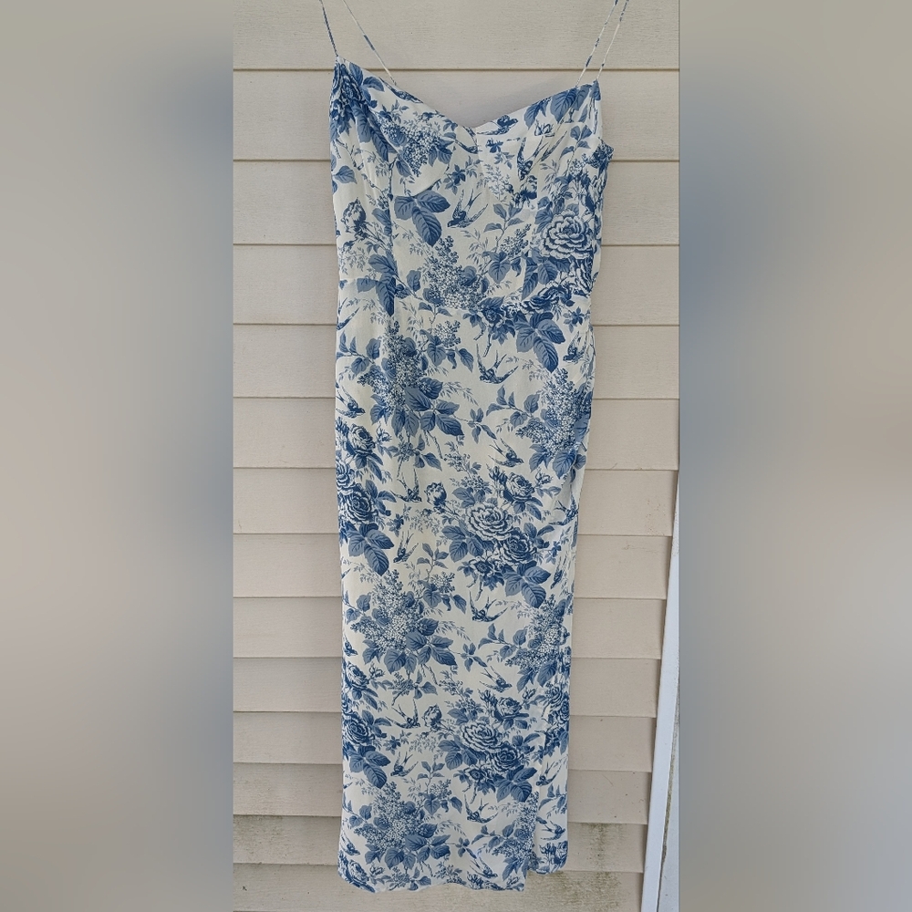 Reformation Kourtney Midi Dress Blue Floral